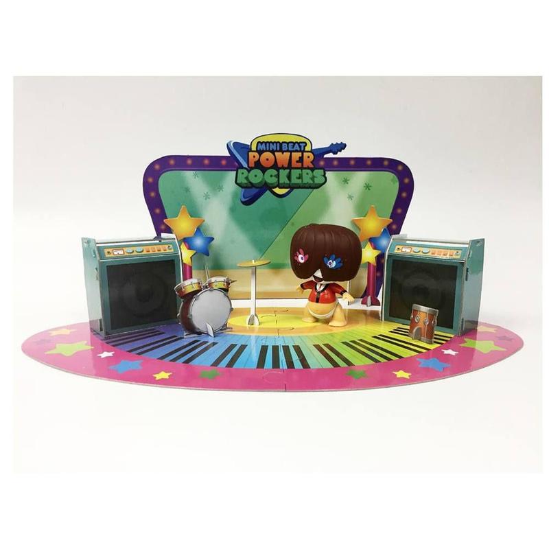 Mini Beat Power Rockers com PlaySet 3D Fuz Multikids - BR995